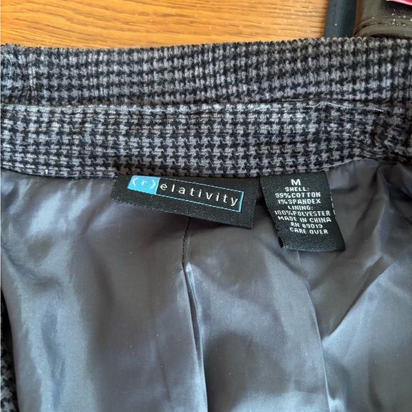 Relativity Gray Houndstooth Blazer - Picture 3 of 3